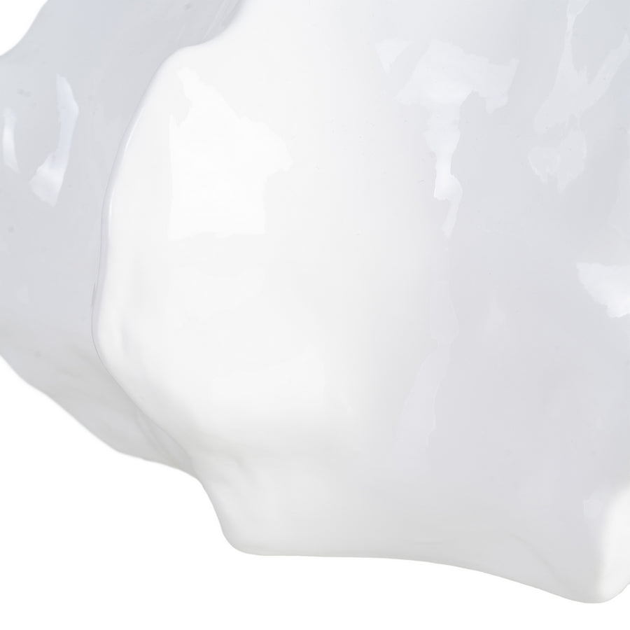 BASE LÁMPARA BRILLO BLANCO CERÁMICA 32 X 32 X 26 CM