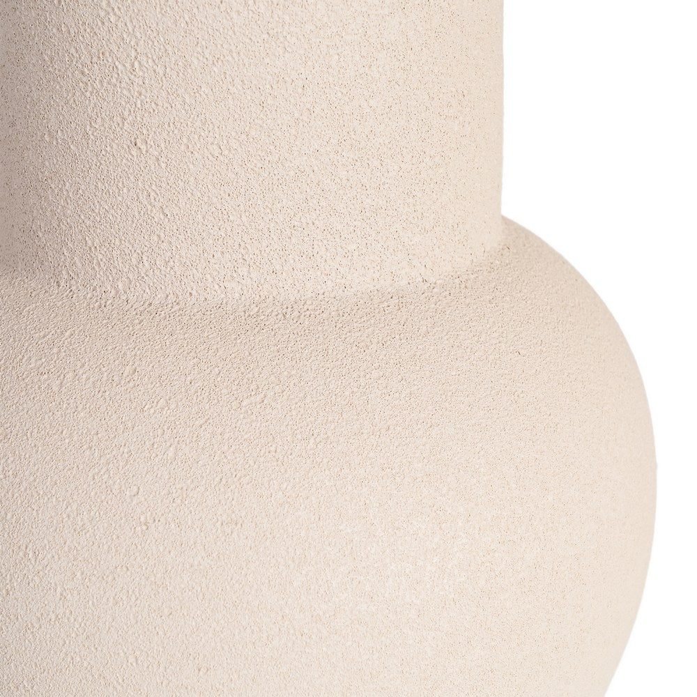 JARR�N CREMA CER�MICA DECORACI�N 16 X 16 X 40 CM