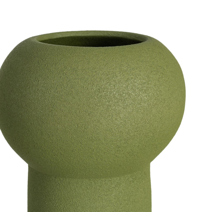 GREEN VASE CERAMIC DECORATION 16 X 16 X 30 CM