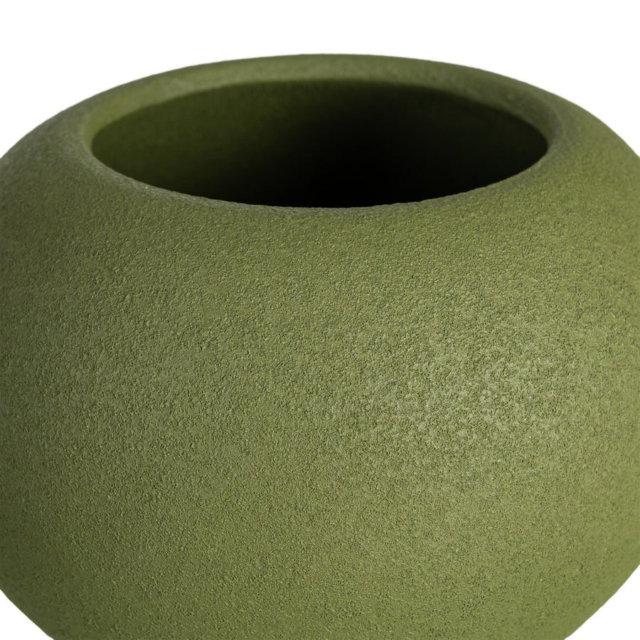 GREEN VASE CERAMIC DECORATION 16 X 16 X 30 CM