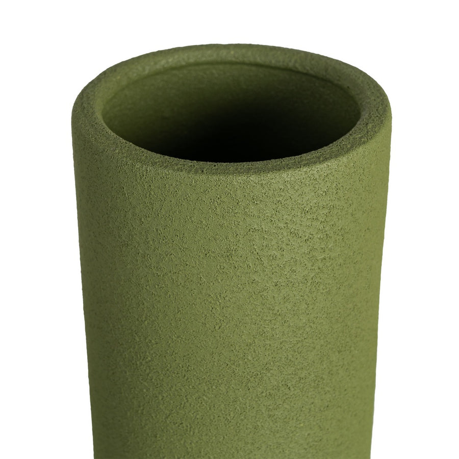 JARRÓN VERDE CERÁMICA DECORACIÓN 16 X 16 X 30 CM