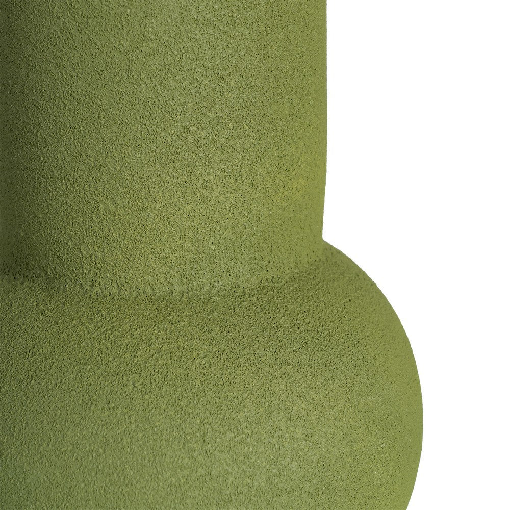 JARRÓN VERDE CERÁMICA DECORACIÓN 16 X 16 X 30 CM