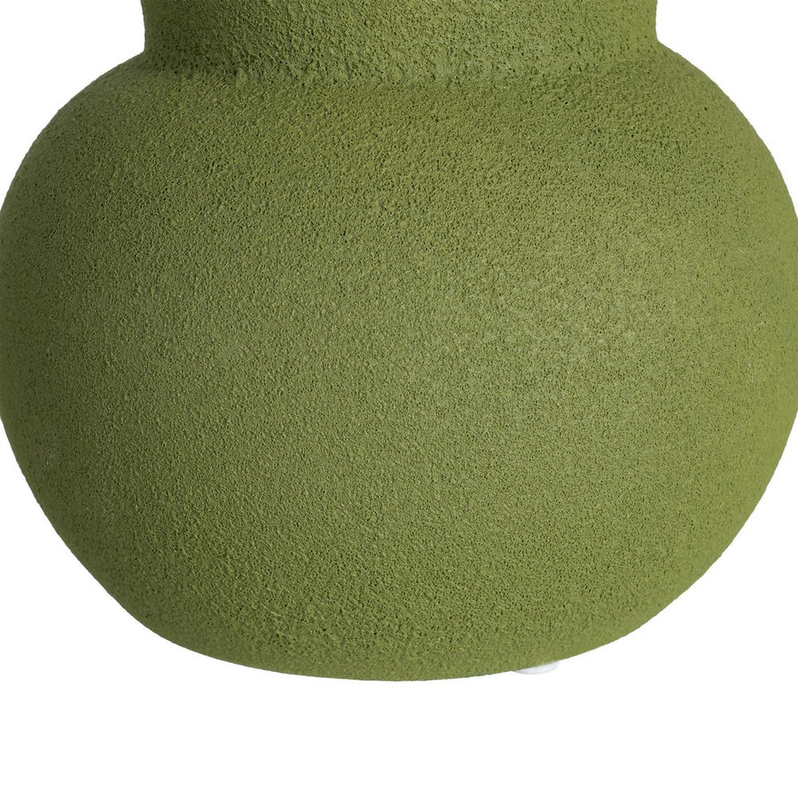 JARRÓN VERDE CERÁMICA DECORACIÓN 16 X 16 X 30 CM