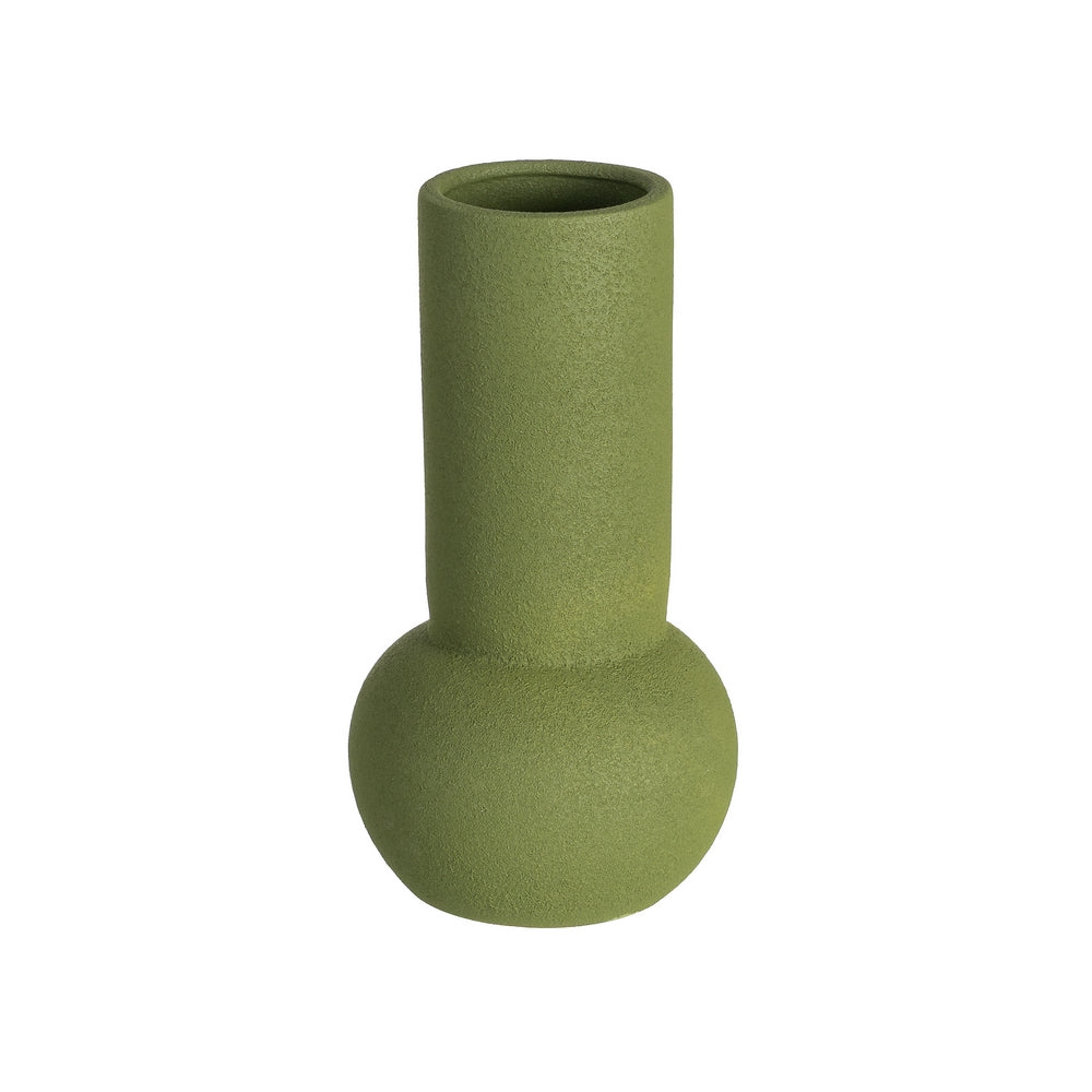 JARRÓN VERDE CERÁMICA DECORACIÓN 16 X 16 X 30 CM