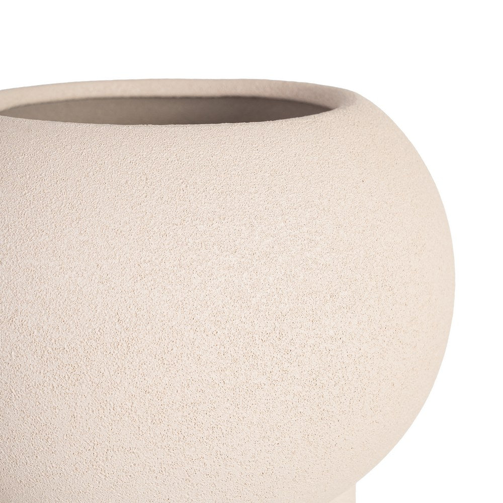 JARR�N CREMA CER�MICA DECORACI�N 16 X 16 X 40 CM