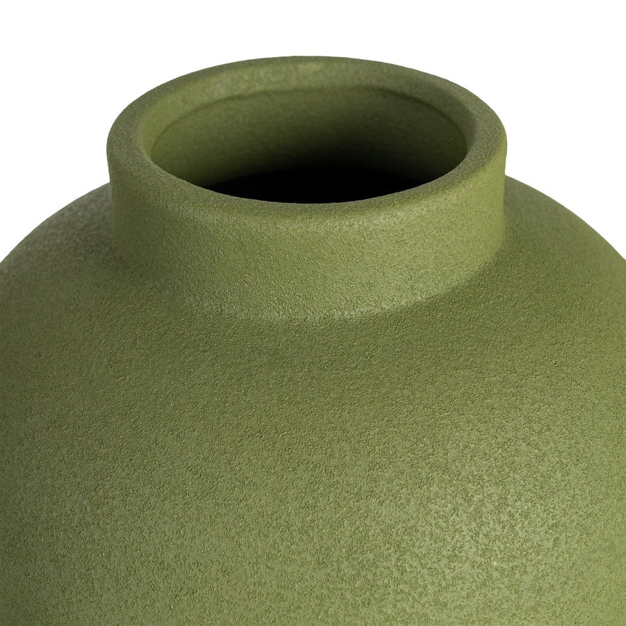 JARRÓN VERDE CERÁMICA DECORACIÓN 20 X 20 X 20 CM