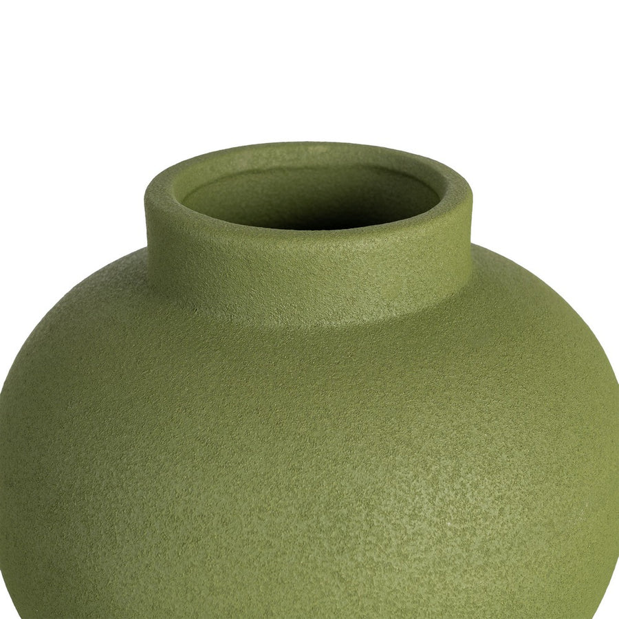 JARRÓN VERDE CERÁMICA DECORACIÓN 20 X 20 X 20 CM