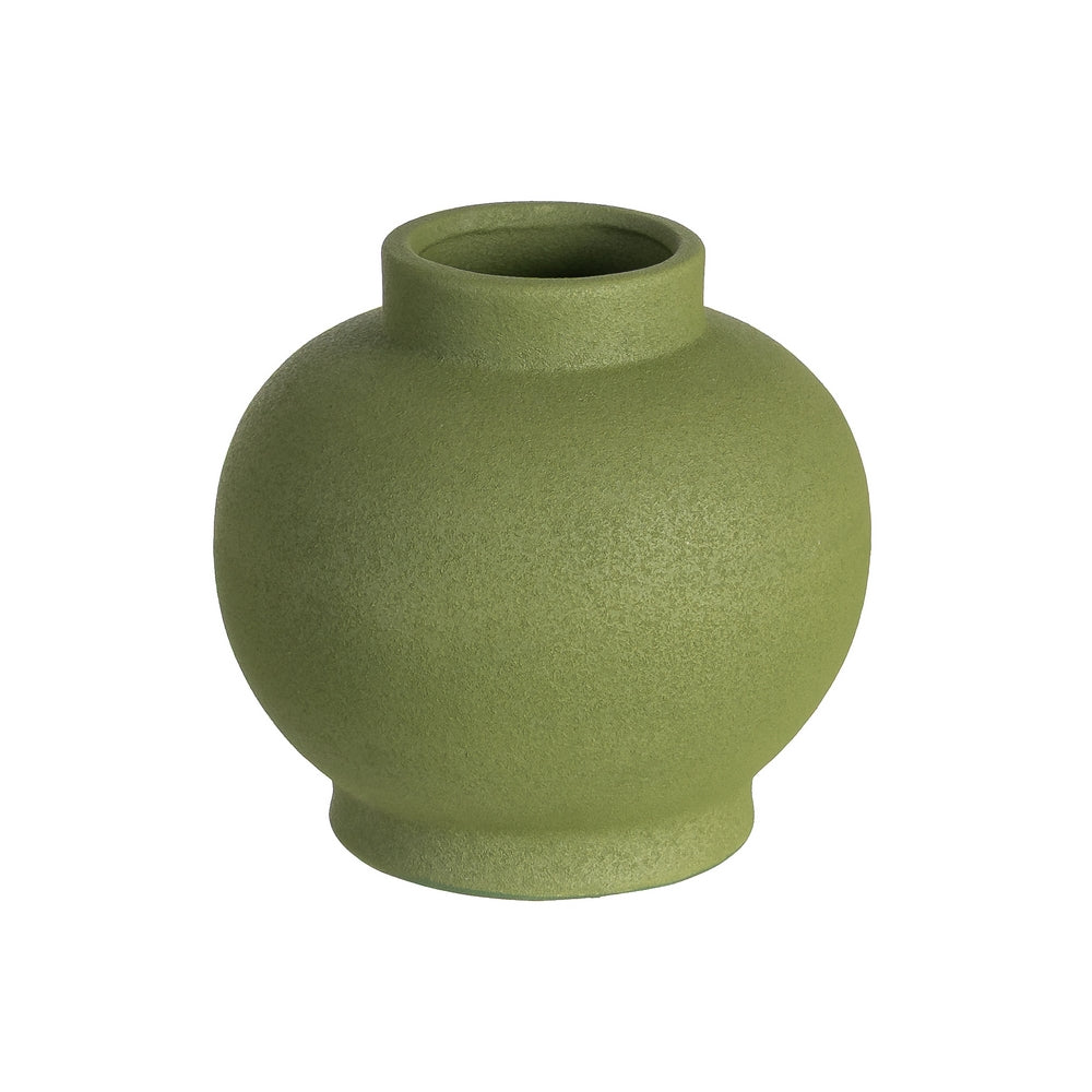 JARRÓN VERDE CERÁMICA DECORACIÓN 20 X 20 X 20 CM
