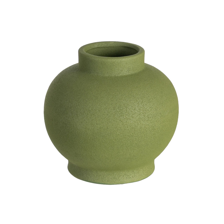 JARRÓN VERDE CERÁMICA DECORACIÓN 20 X 20 X 20 CM