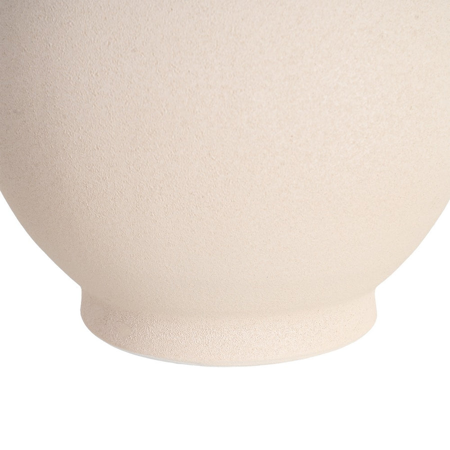 JARRÓN CREMA CERÁMICA DECORACIÓN 26 X 26 X 26 CM