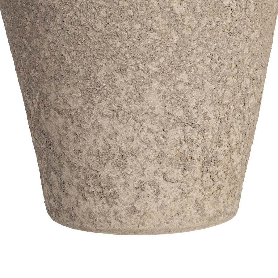 JARRÓN CREMA CERÁMICA DECORACIÓN 22 X 22 X 40 CM
