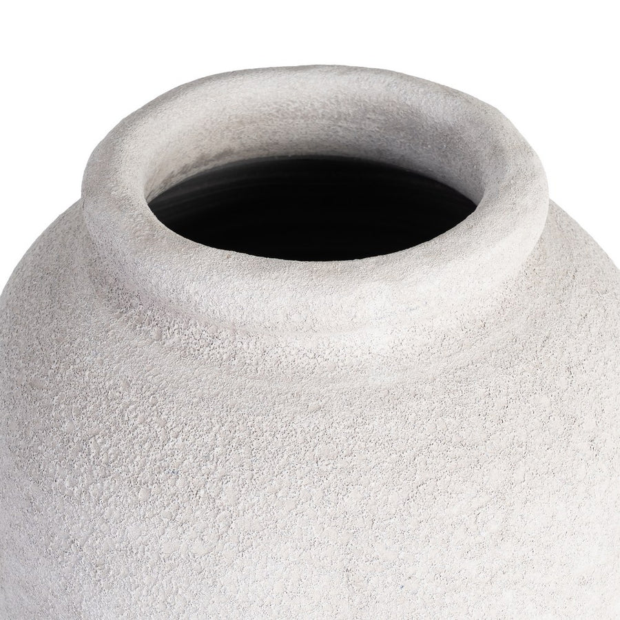 JARRÓN BLANCO CERÁMICA DECORACIÓN 25 X 25 X 60 CM