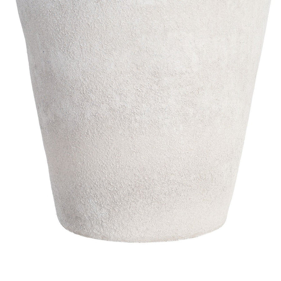 WHITE CERAMIC DECORATIVE VASE 25 X 25 X 60 CM