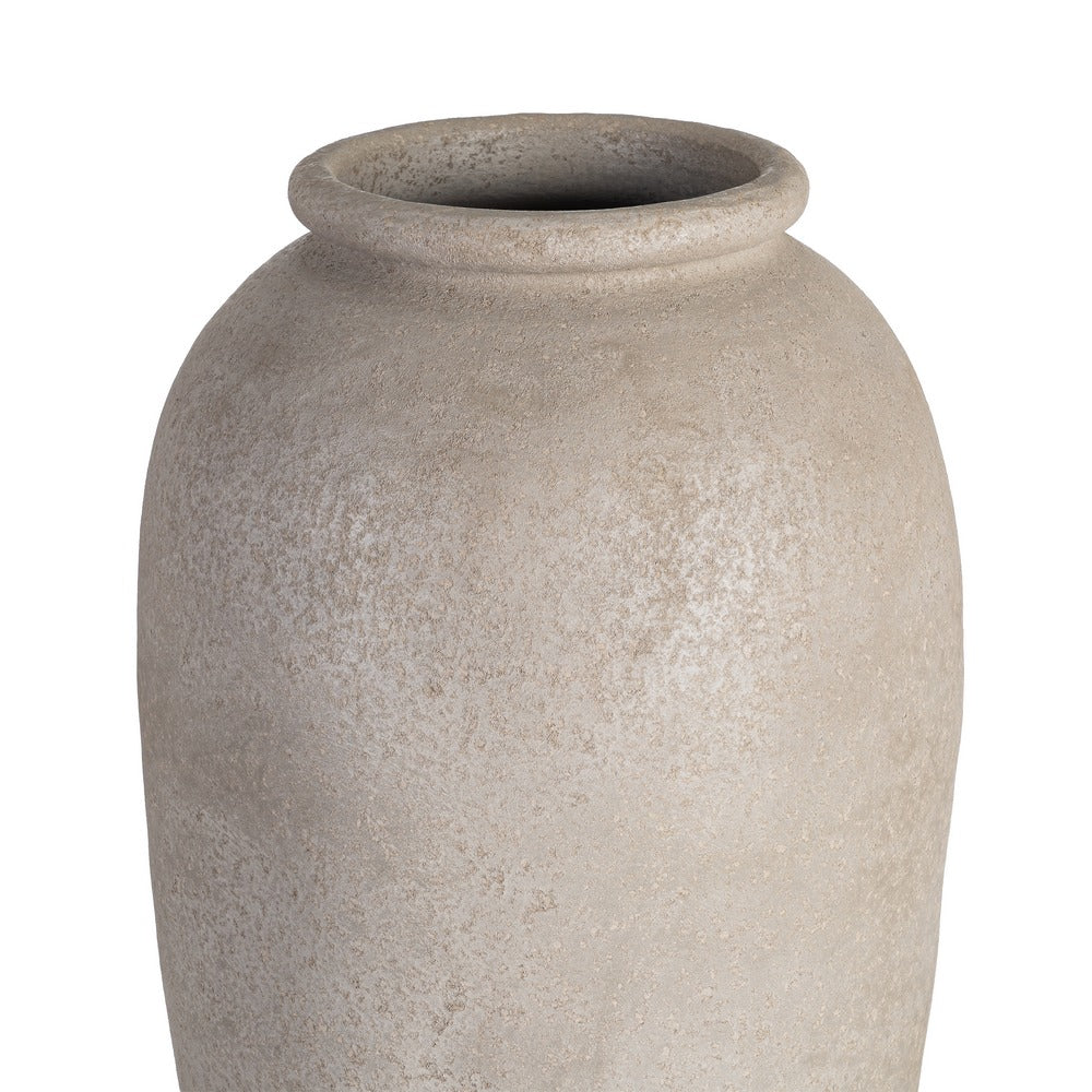 JARR�N CREMA CER�MICA DECORACI�N 30 X 30 X 80 CM