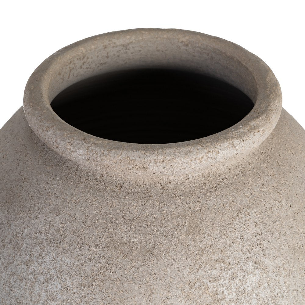 JARRÓN CREMA CERÁMICA DECORACIÓN 30 X 30 X 80 CM
