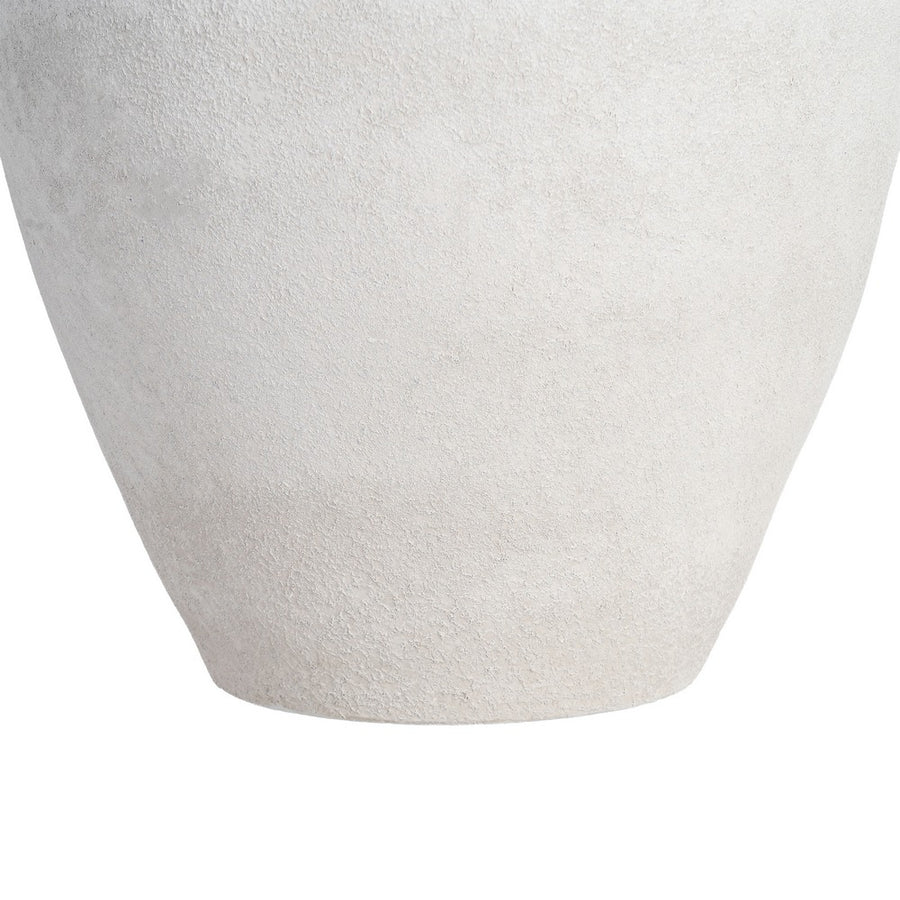 MACETERO BLANCO CERÁMICA DECORACIÓN 30 X 30 X 40 CM