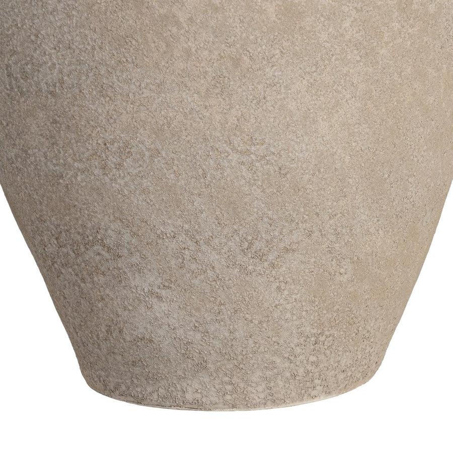 CREAM CERAMIC POT DECORATION 36 X 36 X 50 CM