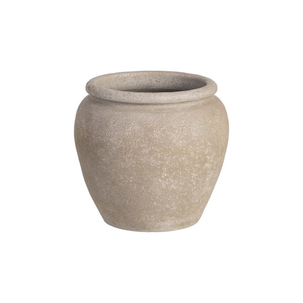 CREAM CERAMIC POT DECORATION 30 X 30 X 29 CM