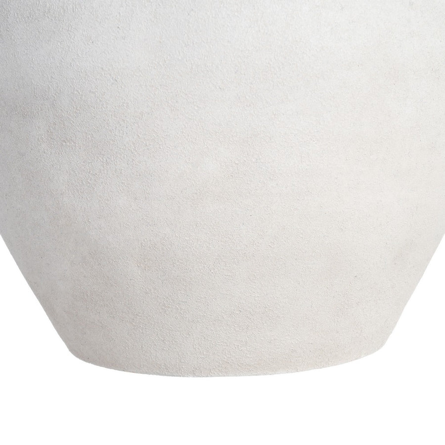 WHITE CERAMIC PLANTER DECORATION 35 X 35 X 34 CM