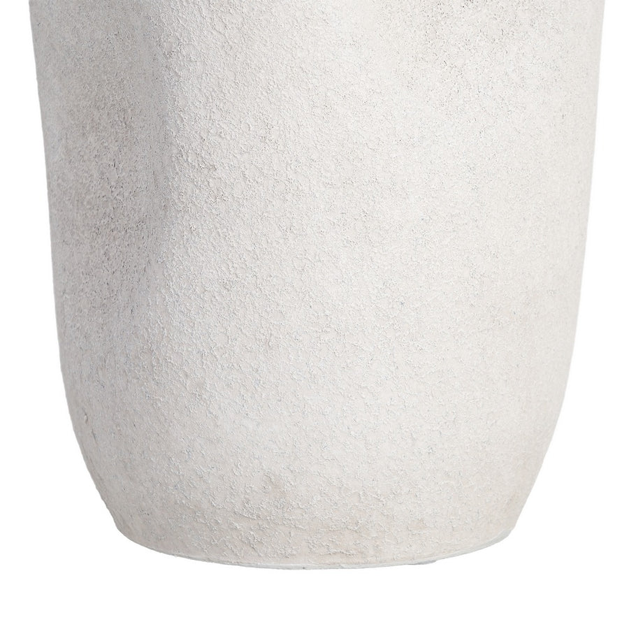 JARRÓN BLANCO CERÁMICA DECORACIÓN 16 X 16 X 40 CM