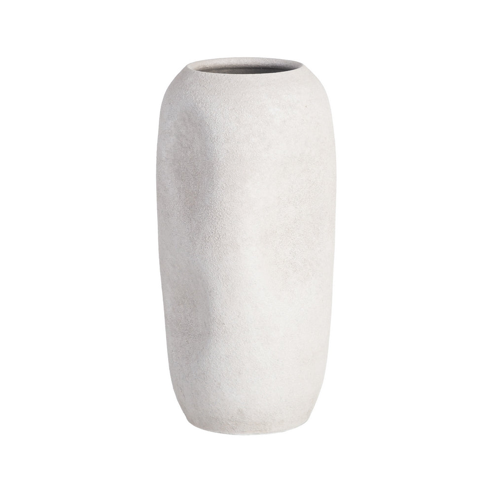 JARRÓN BLANCO CERÁMICA DECORACIÓN 16 X 16 X 40 CM