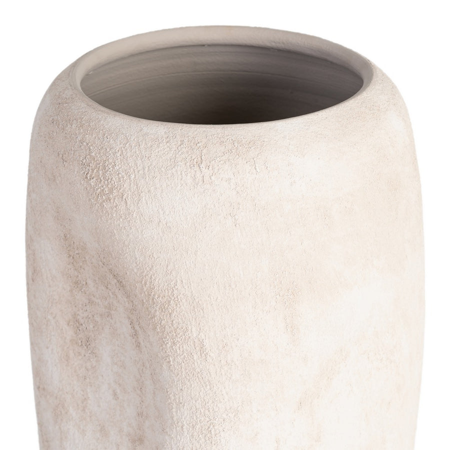 CREAM CERAMIC DECORATIVE VASE 18 X 18 X 60 CM