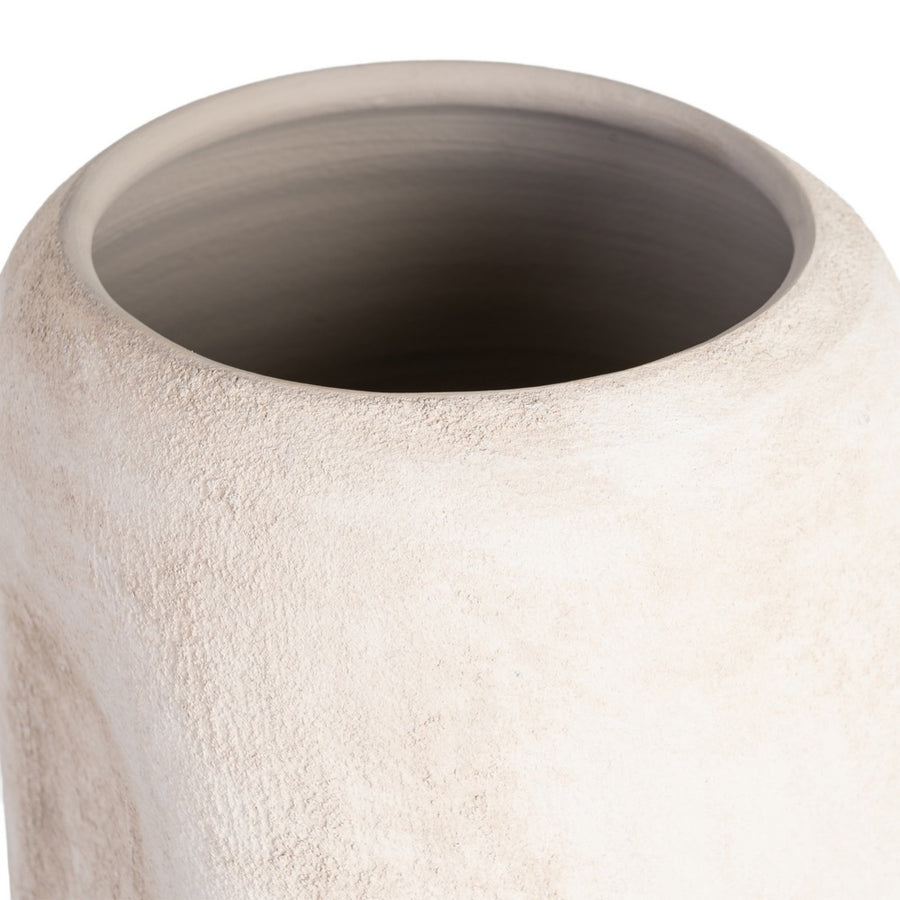 CREAM CERAMIC DECORATIVE VASE 18 X 18 X 60 CM