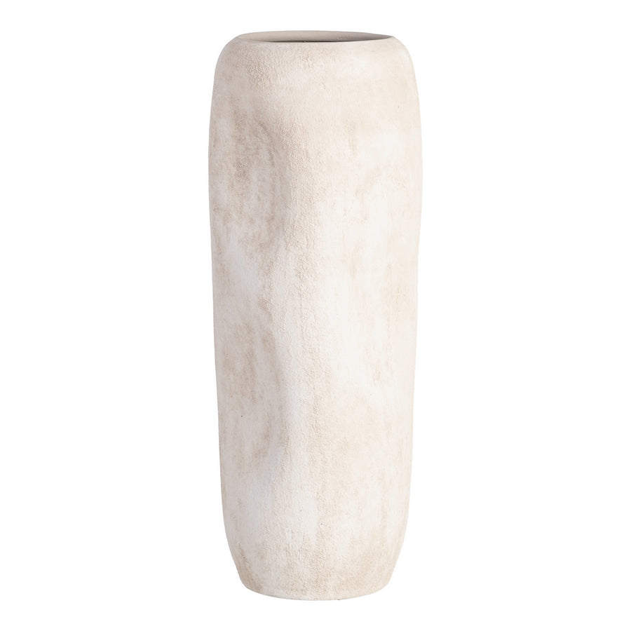 CREAM CERAMIC DECORATIVE VASE 18 X 18 X 60 CM