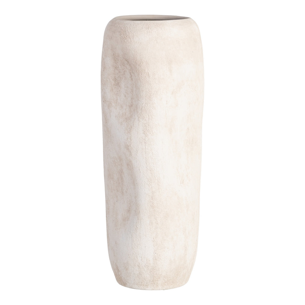 JARRÓN CREMA CERÁMICA DECORACIÓN 18 X 18 X 60 CM