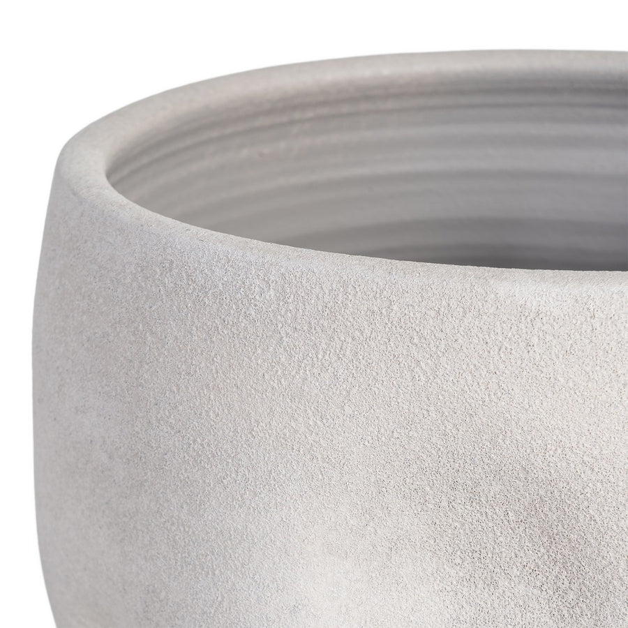 WHITE CERAMIC PLANTER DECORATION 35 X 35 X 34 CM