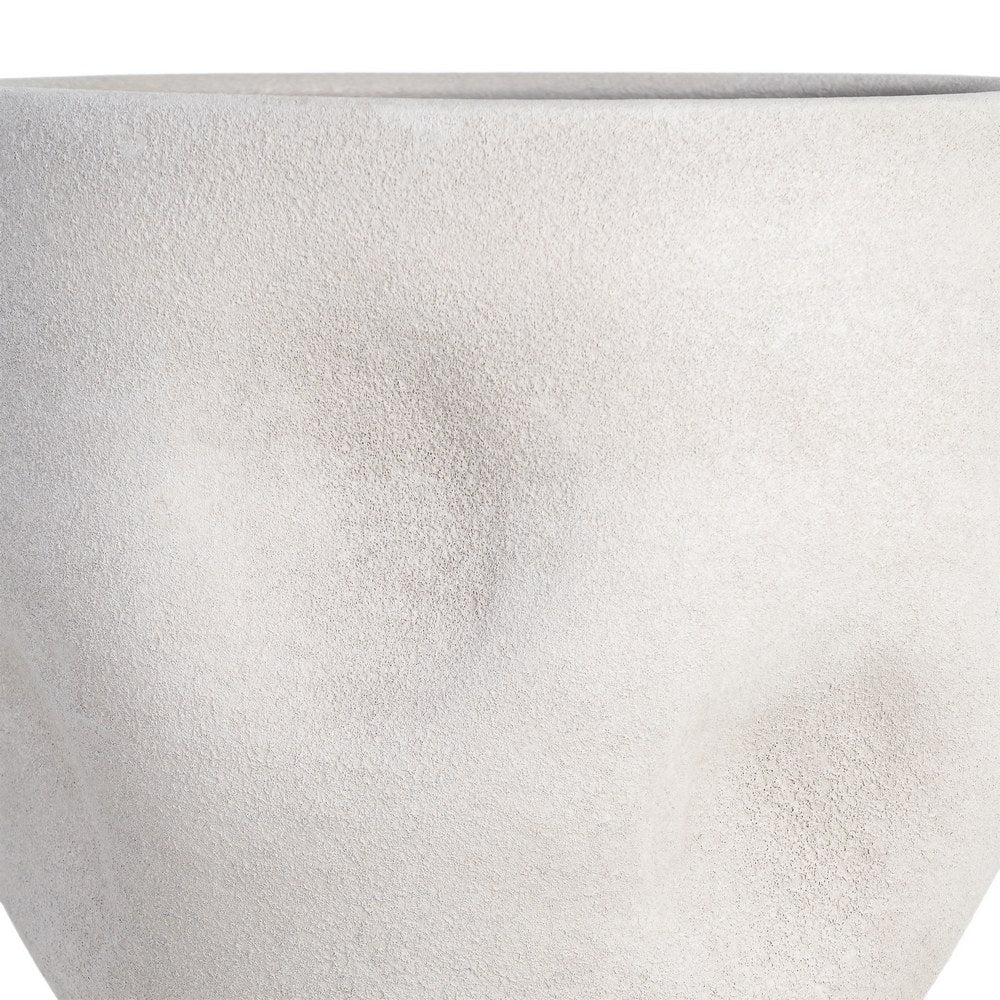 MACETERO BLANCO CERÁMICA DECORACIÓN 35 X 35 X 34 CM