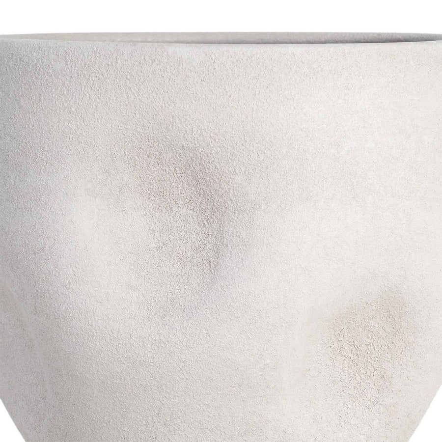 MACETERO BLANCO CERÁMICA DECORACIÓN 35 X 35 X 34 CM