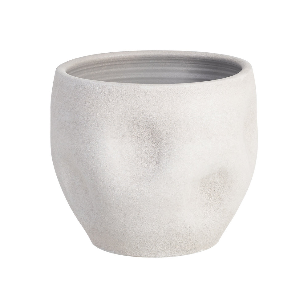 MACETERO BLANCO CERÁMICA DECORACIÓN 35 X 35 X 34 CM