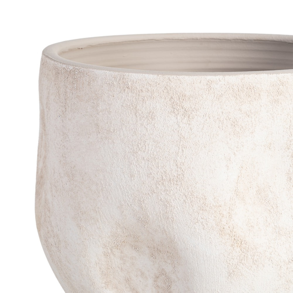 MACETERO CREMA CER�MICA DECORACI�N 40 X 40 X 40 CM
