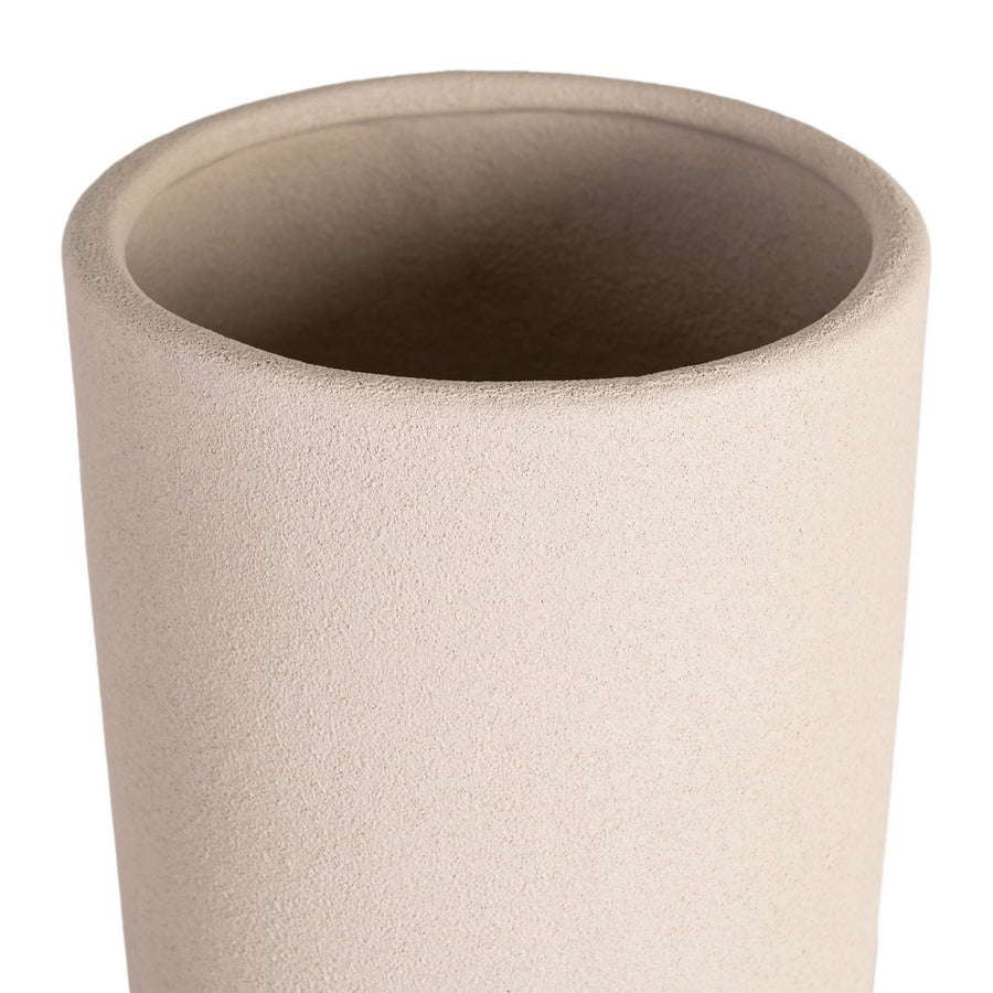 WHITE CERAMIC DECORATIVE VASE 16 X 16 X 50 CM
