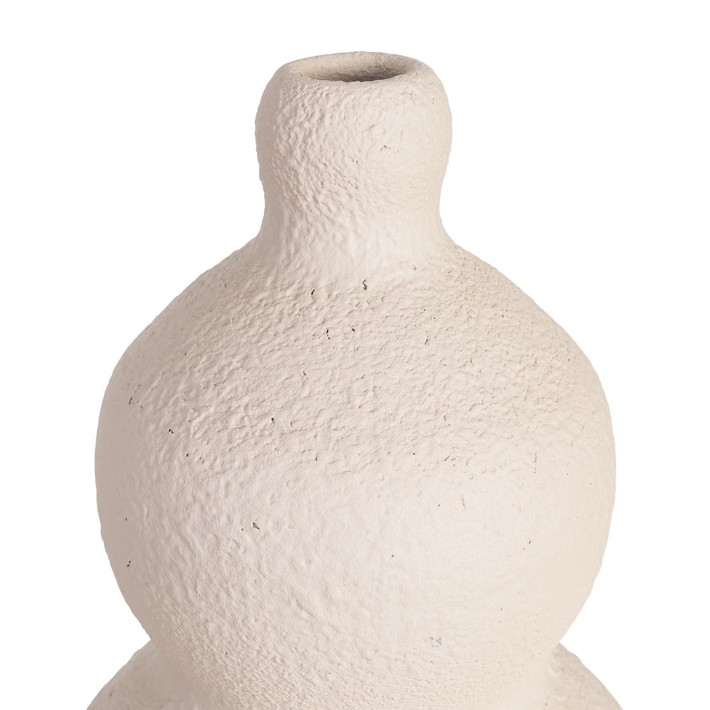 JARRÓN BLANCO CERÁMICA DECORACIÓN 21 X 21 X 30 CM