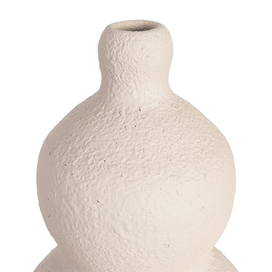 JARRÓN BLANCO CERÁMICA DECORACIÓN 21 X 21 X 30 CM