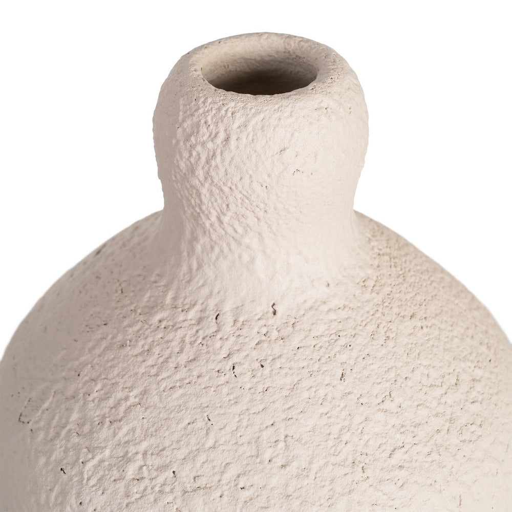 JARRÓN BLANCO CERÁMICA DECORACIÓN 21 X 21 X 30 CM