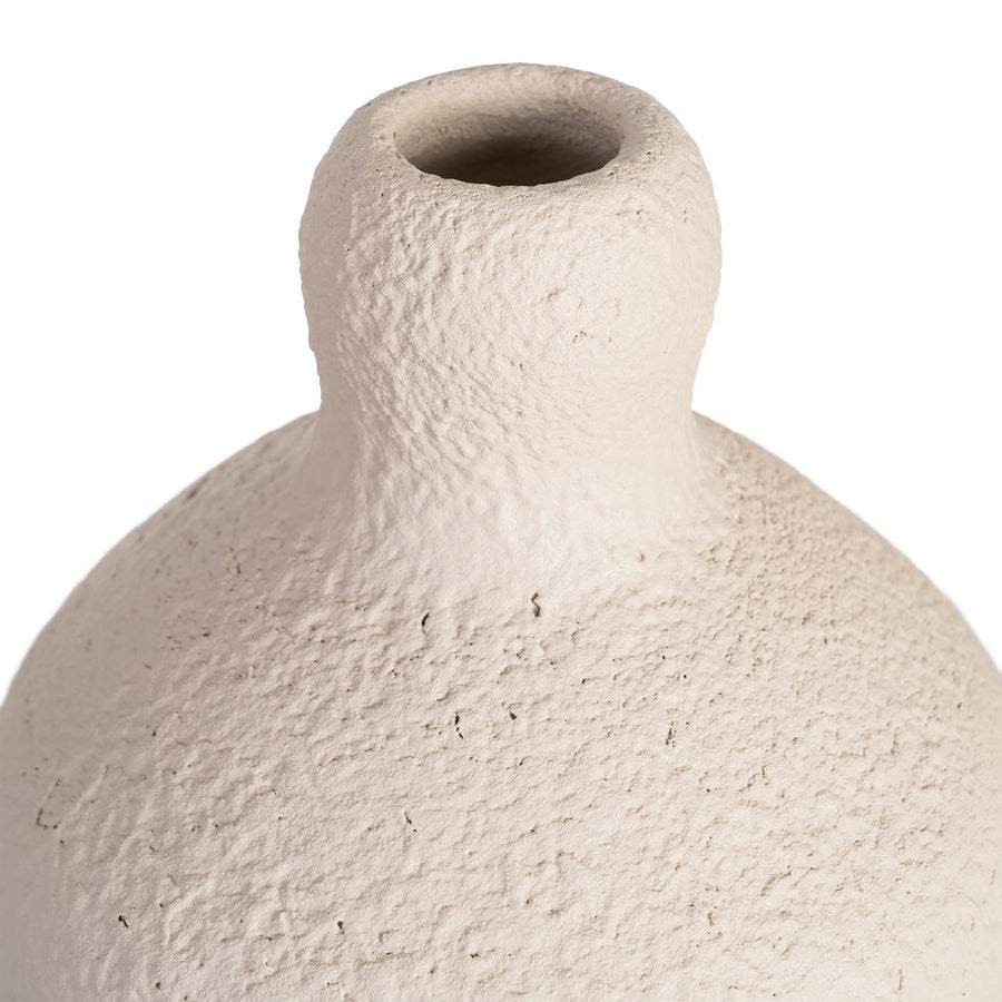 JARRÓN BLANCO CERÁMICA DECORACIÓN 21 X 21 X 30 CM