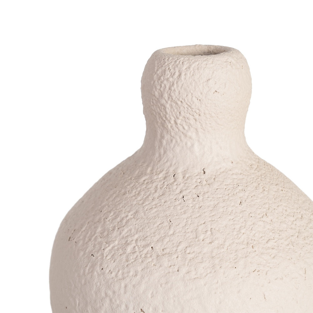 JARRÓN BLANCO CERÁMICA DECORACIÓN 21 X 21 X 30 CM