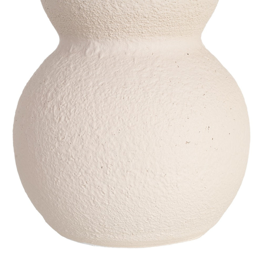 JARRÓN BLANCO CERÁMICA DECORACIÓN 21 X 21 X 30 CM