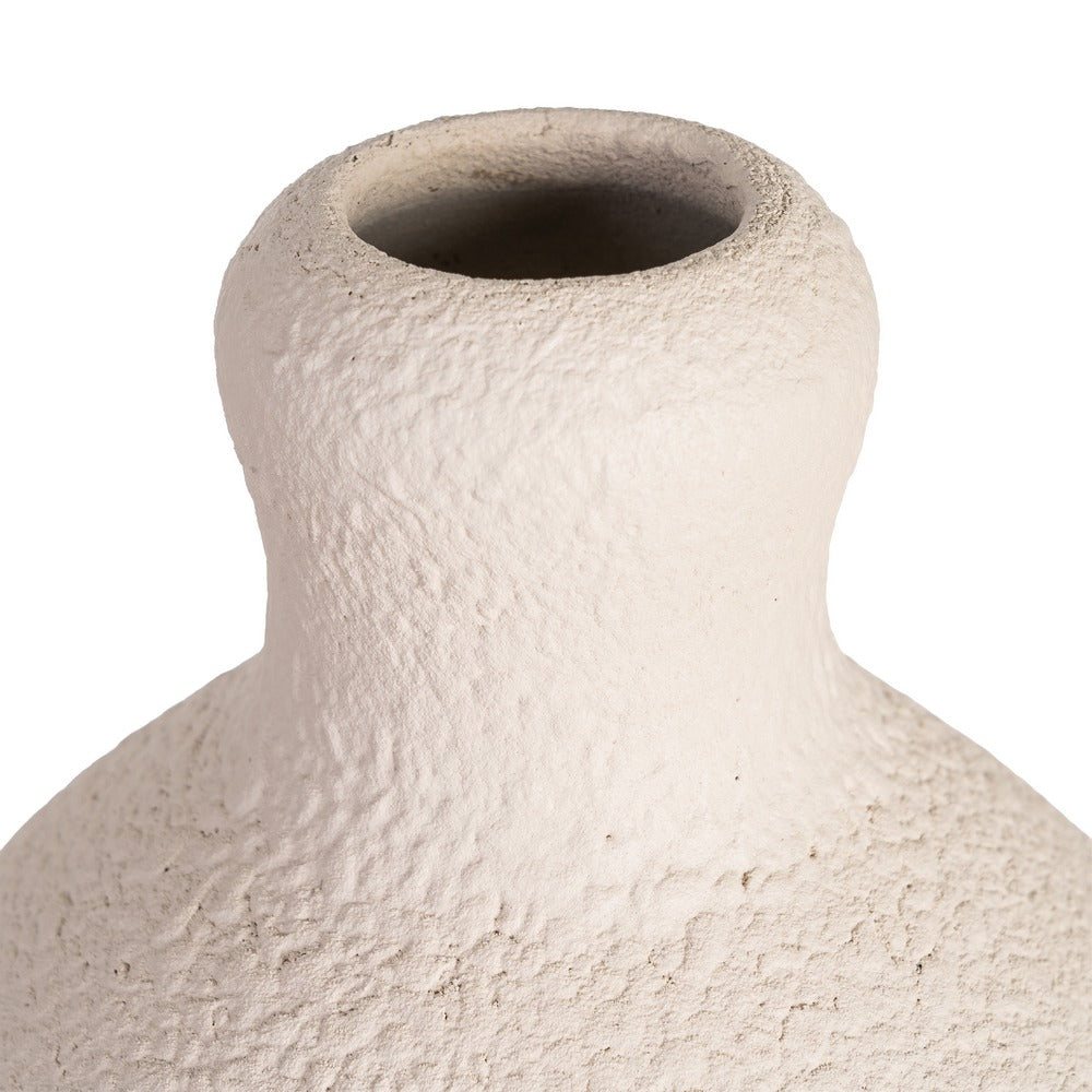 JARRÓN BLANCO CERÁMICA DECORACIÓN 24 X 24 X 50 CM