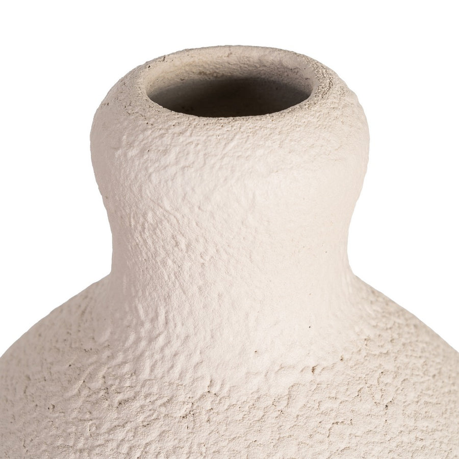 JARRÓN BLANCO CERÁMICA DECORACIÓN 24 X 24 X 50 CM