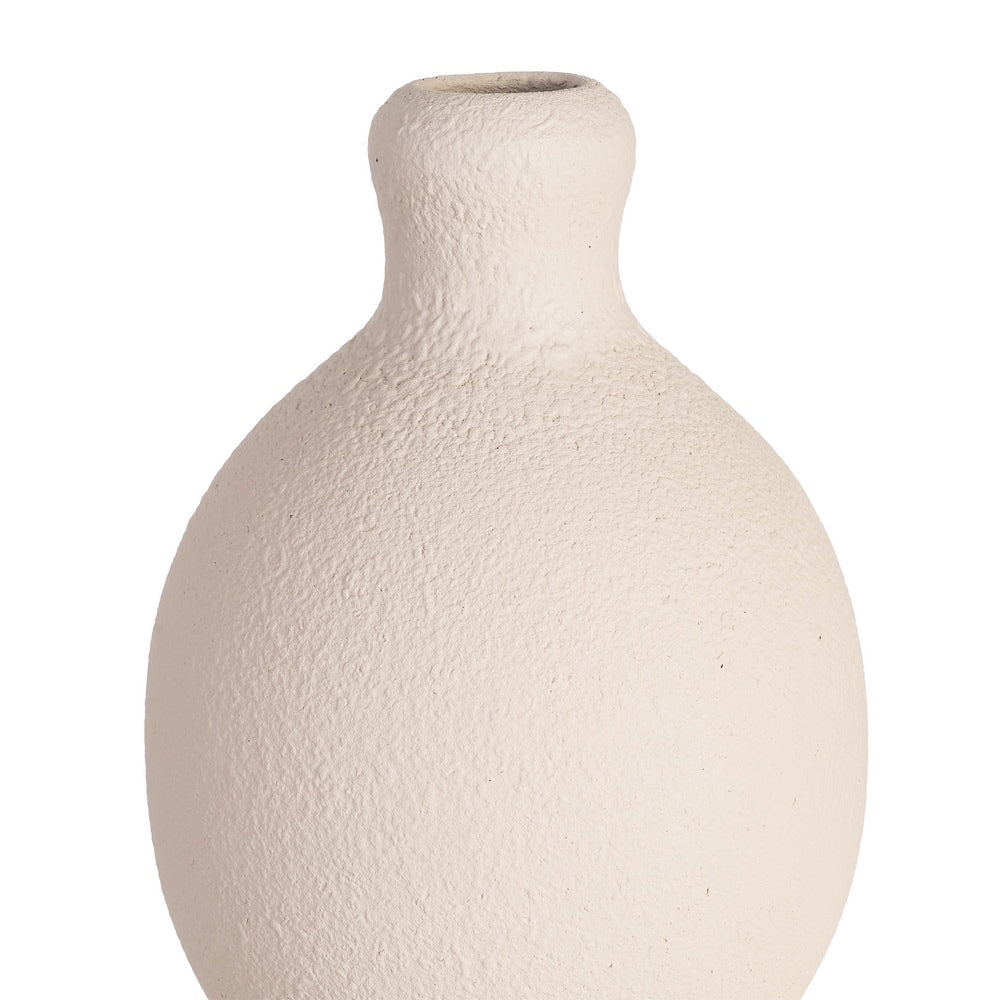 JARRÓN BLANCO CERÁMICA DECORACIÓN 24 X 24 X 50 CM