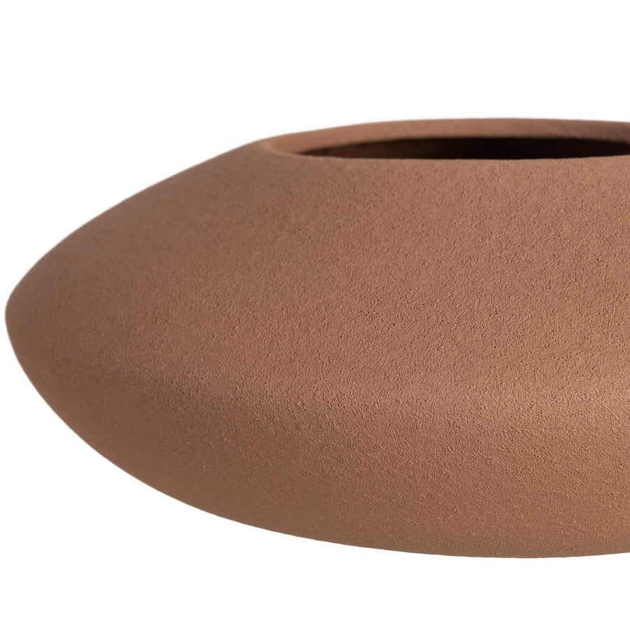 CENTRO MESA MARRÓN CERÁMICA DECORACIÓN 30 X 30 X 11 CM