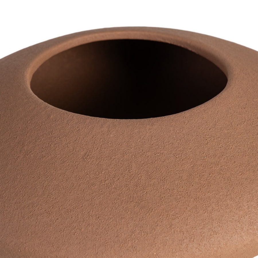 BROWN CERAMIC TABLE CENTERPIECE DECORATION 30 X 30 X 11 CM