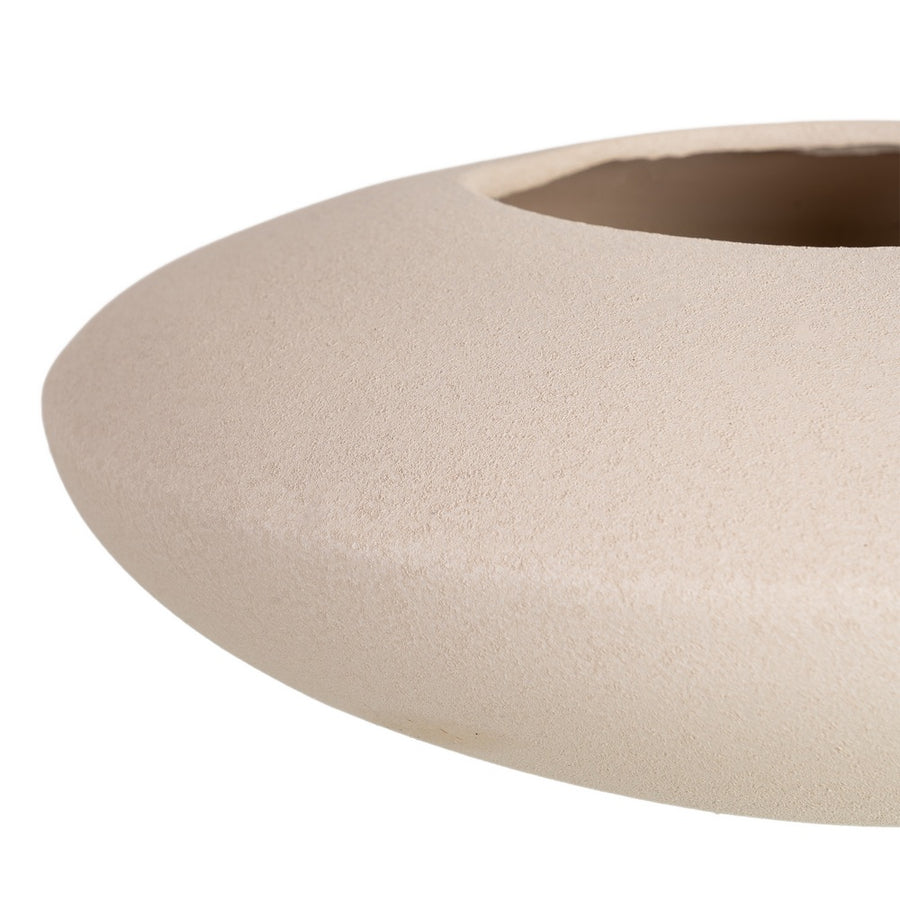 CENTRO MESA BLANCO CERÁMICA DECORACIÓN 42 X 42 X 13 CM