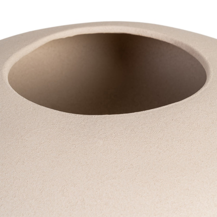 CENTRO MESA BLANCO CERÁMICA DECORACIÓN 42 X 42 X 13 CM