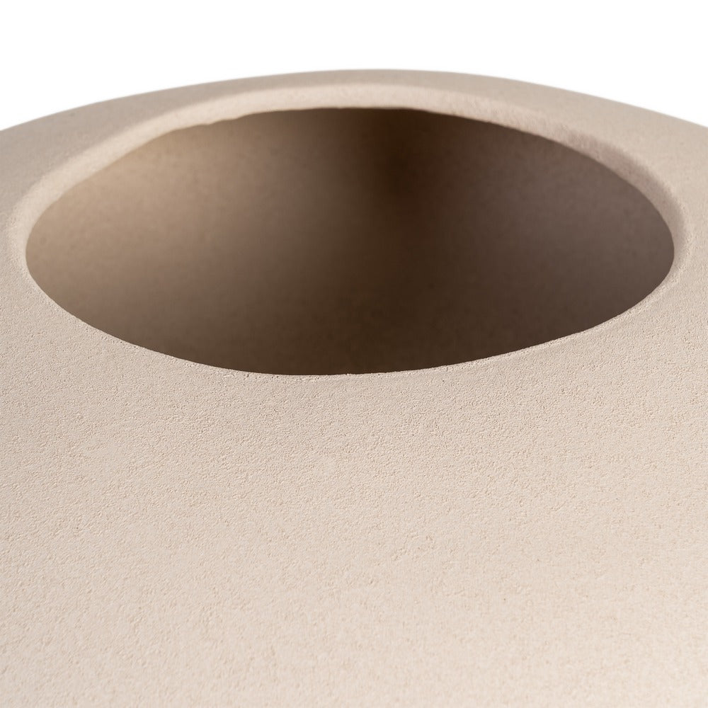 CENTRO MESA BLANCO CERÁMICA DECORACIÓN 42 X 42 X 13 CM