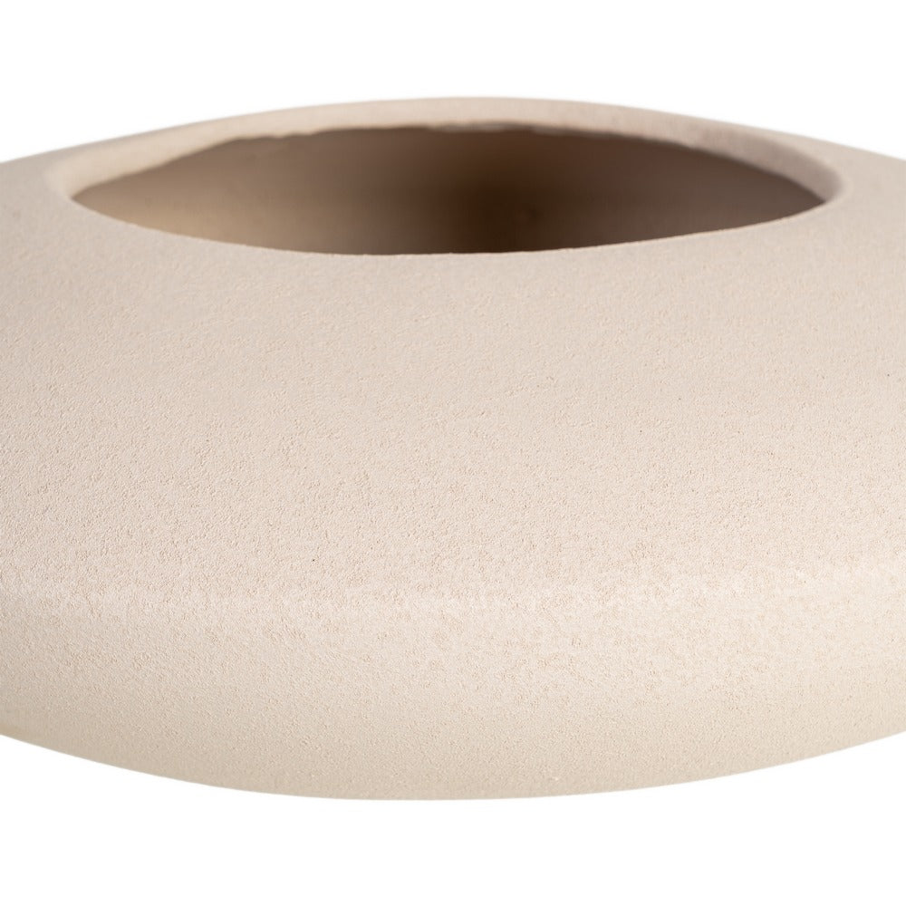 CENTRO MESA BLANCO CER�MICA DECORACI�N 42 X 42 X 13 CM